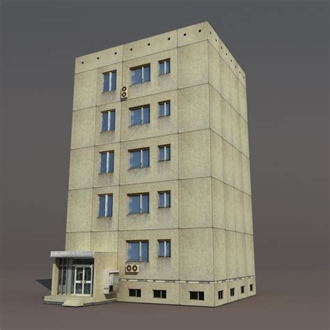 Edificio Residencial De 5 Pisos Modelo 3D 5 Max Obj 3ds Fbx Free3D