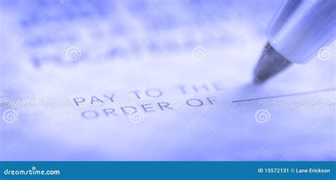 Writing Check In Checkbook Stock Image Image Of Payment