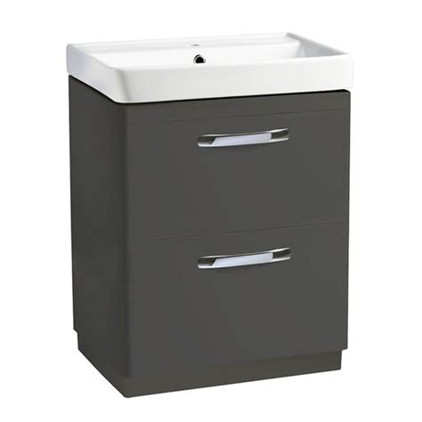 Tavistock Compass 600mm 2 Drawer Floor Standing Vanity Unit With Basin