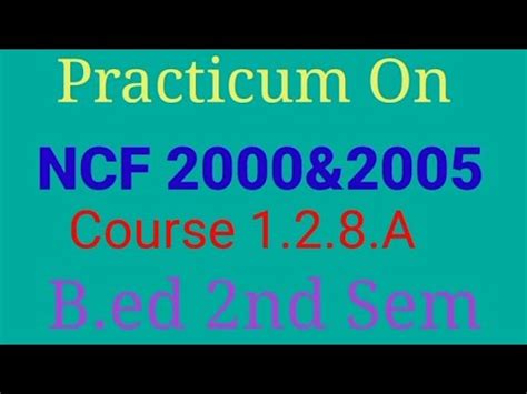 Practicum Topic Of Course 1 2 8 A WBUTTEPA Policy Analysis NCF 2000