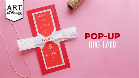 Pop Up Hug Card Diy Greeting Card Paper Craft Handmade Card