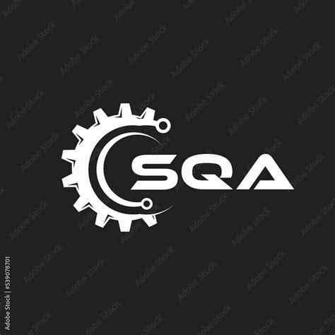 SQA letter technology logo design on black background. SQA creative ...