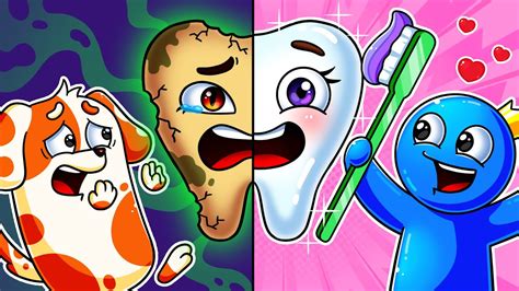 RAINBOW FRIENDS BLUE HOODOO Please KEEP Your TEETH CLEAN Cartoon