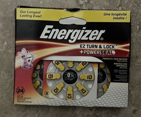 NEW 24 Pack Energizer EZ Turn Lock Power Seal Hearing Aid Batteries