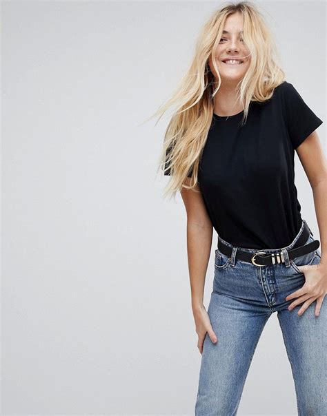 Asos Ultimate T Shirt With Crew Neck Black Tshirt Women Outfit