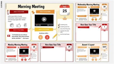 Morning meeting customizable template. - SlidesMania