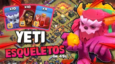 ESTRATEGIA De ATAQUE TH14 YETIS SUPER MAGOS ESQUELETOS