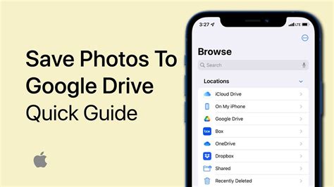 How To Save Photos To Google Drive On Iphone Youtube