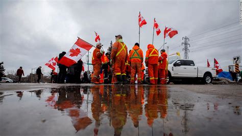 Canada Truckers Protests Protesters Blocking A Us Canada Border