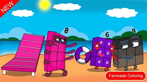 Oh No Numberblocks 6 Playing With Nb 9 Nb 8 Jealous With Her Numberblocks Fanmade Coloring