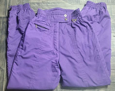 Collini Thermore Womens Vintage Snow Pants Size 6 Purple Ebay