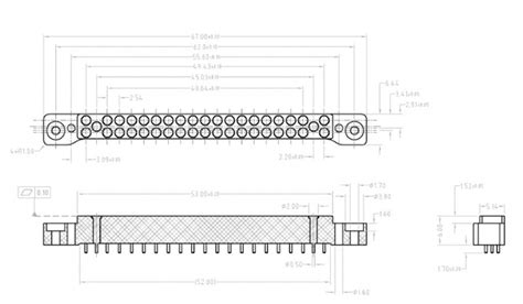 Customized 40 Pin Double Row Female Pin Connector