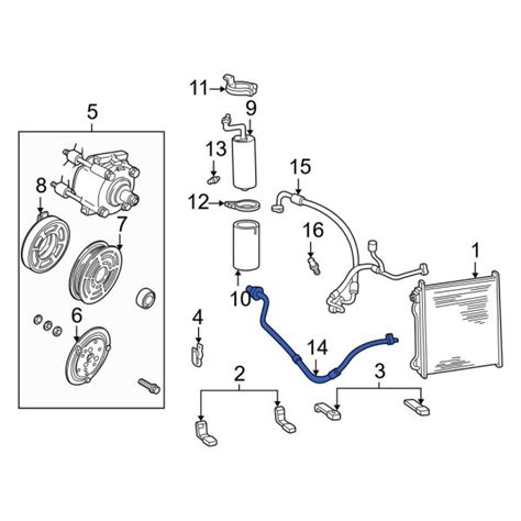 Ford OE JU2Z19D734B A C Refrigerant Hose