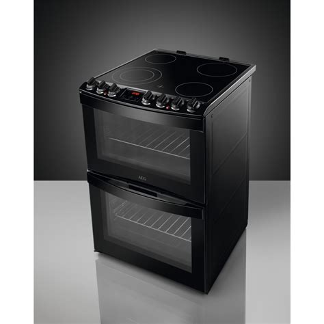 Aeg Ccb6740acb 60cm Double Oven Electric Cooker With Ceramic Hob