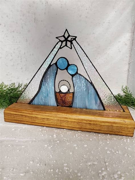 Stained Glass Nativity Etsy