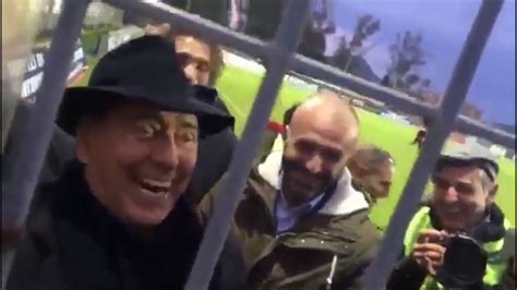 Silvio Berlusconi Ai Margini Della Partita Del Monza Scusatemi