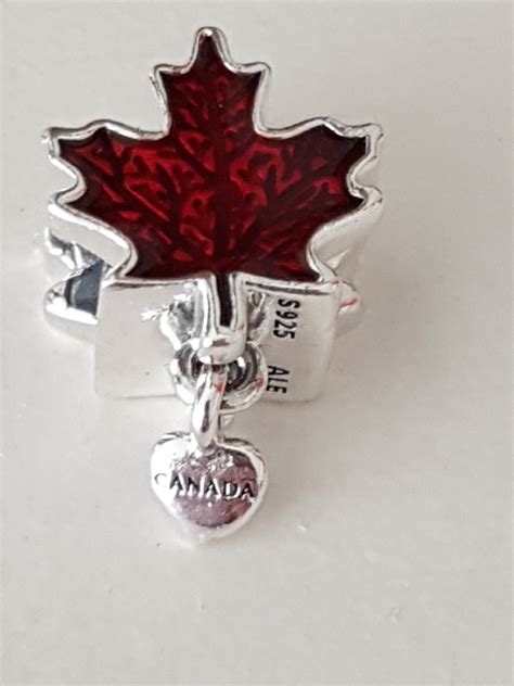 Authentic Pandora Love Canada Charm 2018 Sterling Silver Red Etsy Canada