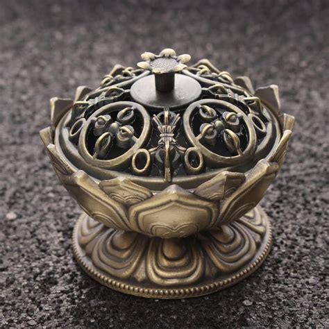 Lotus Incense Holder Brass Metal Incense Burner Candle Etsy