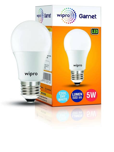 Buy Wipro Garnet 5W LED Bulb For Home Office Cool Day White 6500K