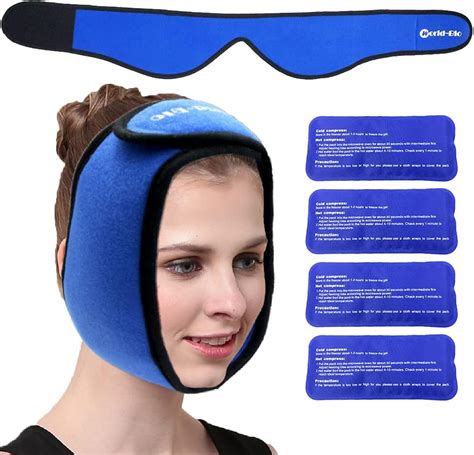 Buy Face Ice Pack Wrap Jaw Pain Relief Wrap For TMJ Wisdom Teeth Head And Chin 4 Reusable Hot