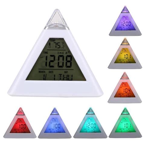 Horloge Bureau De Change R Tro Clair Color Triangle Pyramide