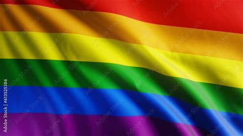 Rainbow Lgbt Pride Flag Lesbian Lgbtq Flag Video Waving In Wind