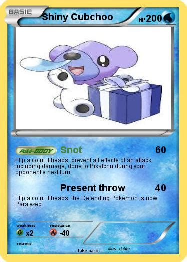 Pokémon Shiny Cubchoo - Snot - My Pokemon Card