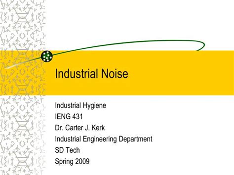 Ppt Industrial Noise Powerpoint Presentation Free Download Id 292700