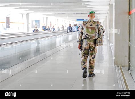 Charles De Gaulle security Stock Photo - Alamy