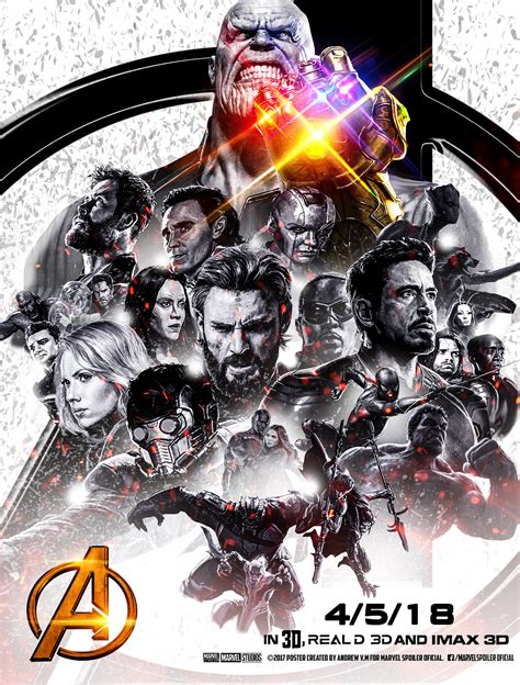 Marvel Spoiler Oficial Nuevo Poster De Avengers INIFINITY WAR 2018