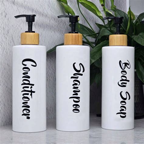 Oz Packs Shampoo And Conditioner Bottles Shower Soap Dispenser