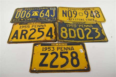 Vintage Pennsylvania License Plates - BHD Auctions