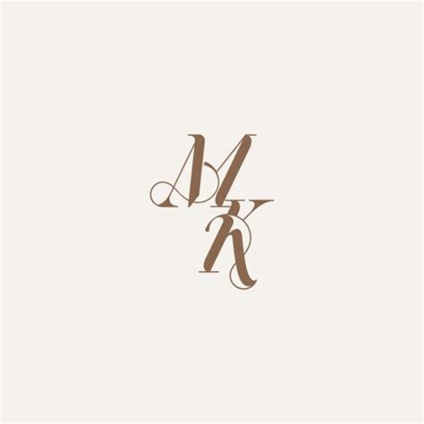 Initial Monogram Logo Wedding Concept Design Vector Image