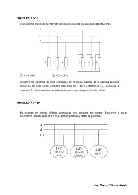 Guia De Ejercicios De Circuitos Electricos 2 Circuitos Trifasicos PDF