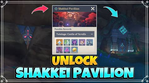 How To Unlock Shakkei Pavilion Domain Genshin Impact Youtube