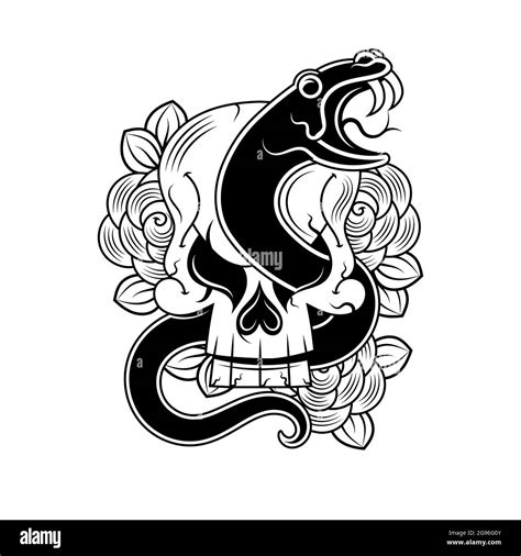 Skull And Snake Drawings