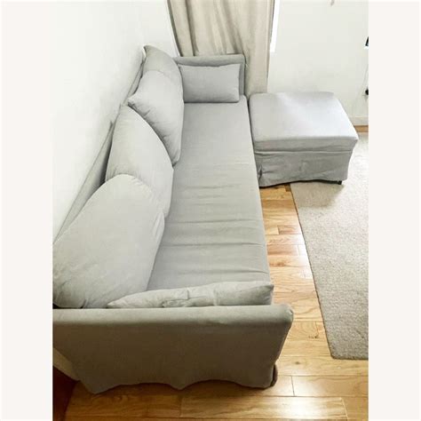 Ikea Sandbacken Sleeper Sectional Sofa Light Grey Aptdeco