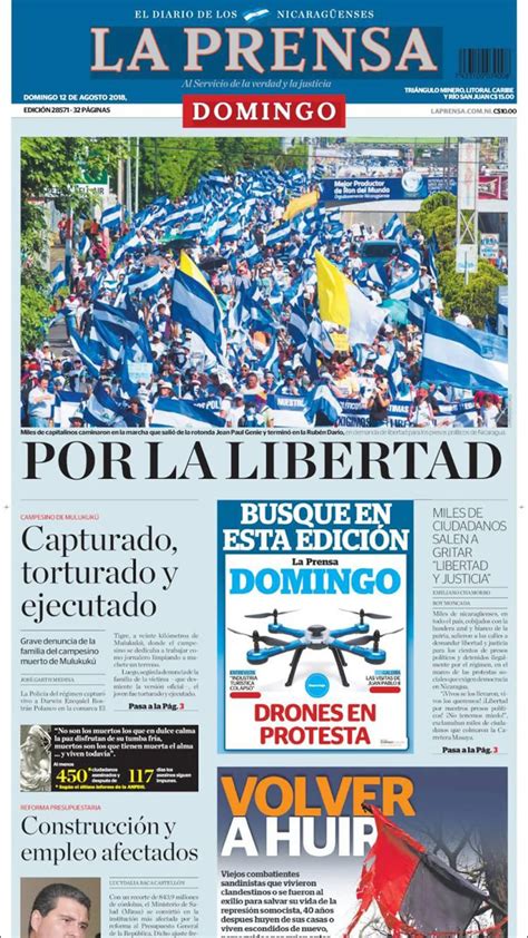 La Prensa Nicaragua 12 De Agosto De 2018 Infobae