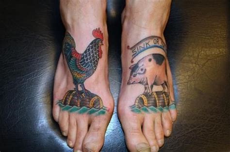 Chicken Footprint Tattoo