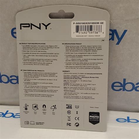 2 Pack PNY 16gb Elite Class 10 U1 MicroSDHC Flash Memory Card For Sale