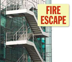 Fire Escape Signs | Emergency Escape Signs | Escape Ladder