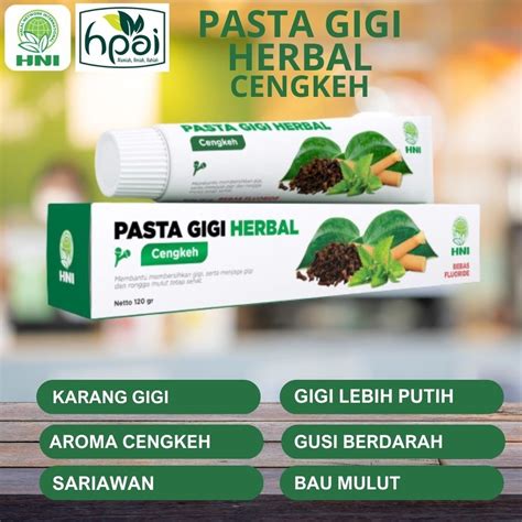 Jual Pasta Gigi Herbal Cengkeh HNI HPAI Isi 120 Gr Tanpa Fluoride