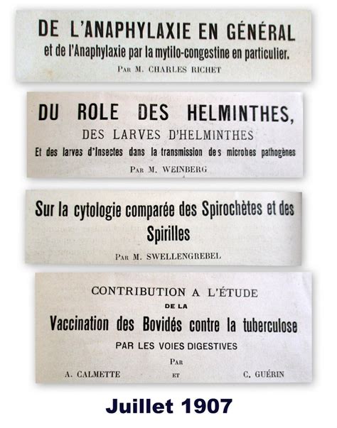 Annales De L Institut Pasteur Juillet Inc De L Anaphylaxie En