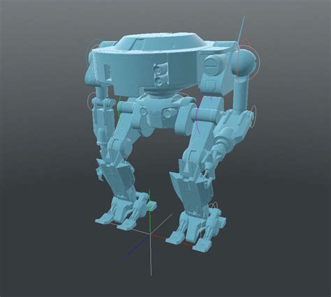 D Model Low Poly Maintenance Robot Vr Ar Low Poly Rigged Animated