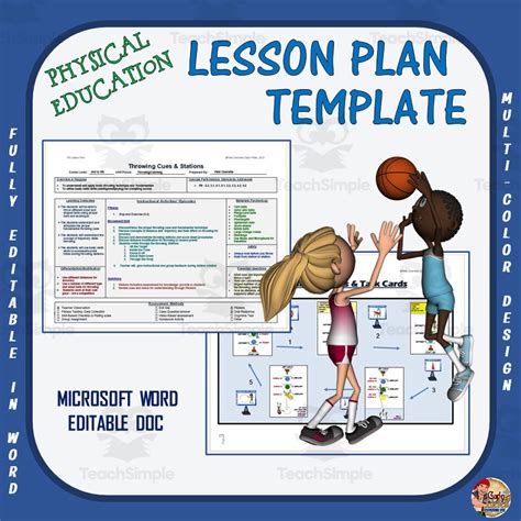 Editable PE Lesson Plan Template By Teach Simple