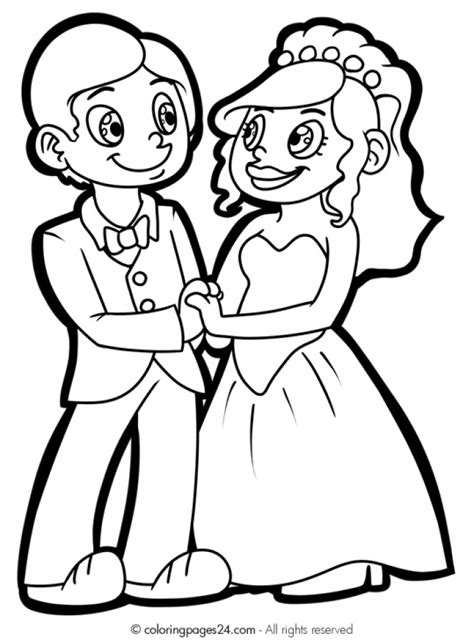 20+ Free Printable Wedding Coloring Pages - EverFreeColoring.com