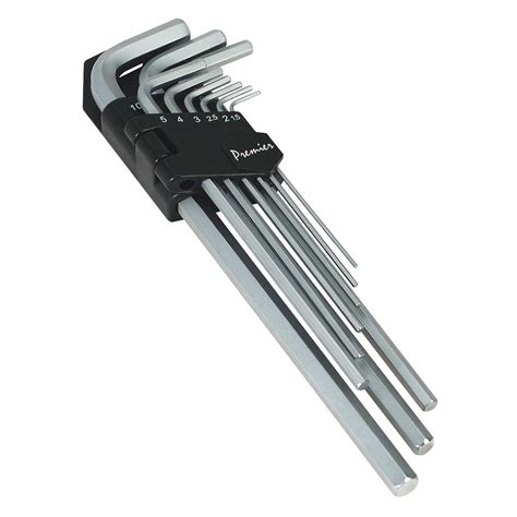 Sealey Chrome Vanadium Steel Hex Bit Key Set Piece Extra Long Metric