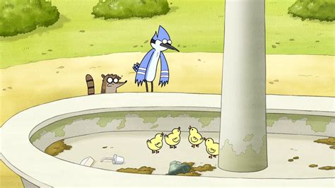 Regular Show Mordecai And Rigby Find A Bunch Of Baby Ducks Youtube