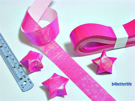 100 Strips of Pink Color DIY Origami Paper Folding Kit for the - Etsy