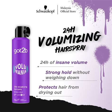 Schwarzkopf Got2b Volumania 24H Volumising Hairspray 300ml Shopee